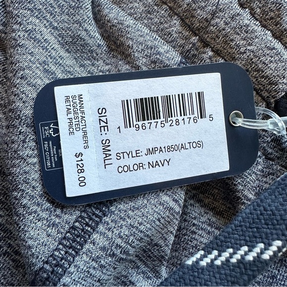 NWT Johnnie O Altos Performance Jogger Men’s size small navy sweatpant - Picture 6 of 8